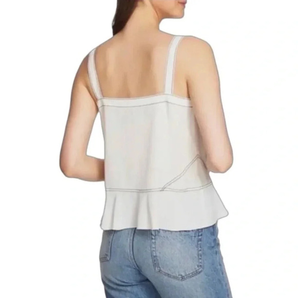 REVOLVE 1 State White Ruffle Camisole | White  and Black | Size XS - Picture 2 of 6